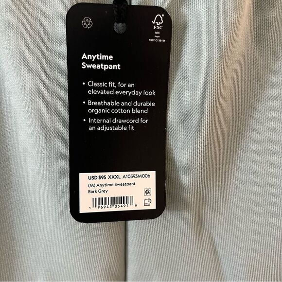 allbirds Men's Anytime Sweatpant Size XXXL Bark Grey Blue NWT - Picture 9 of 16